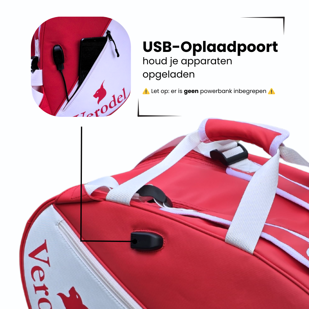 Verodel Pickleballtas Rood
