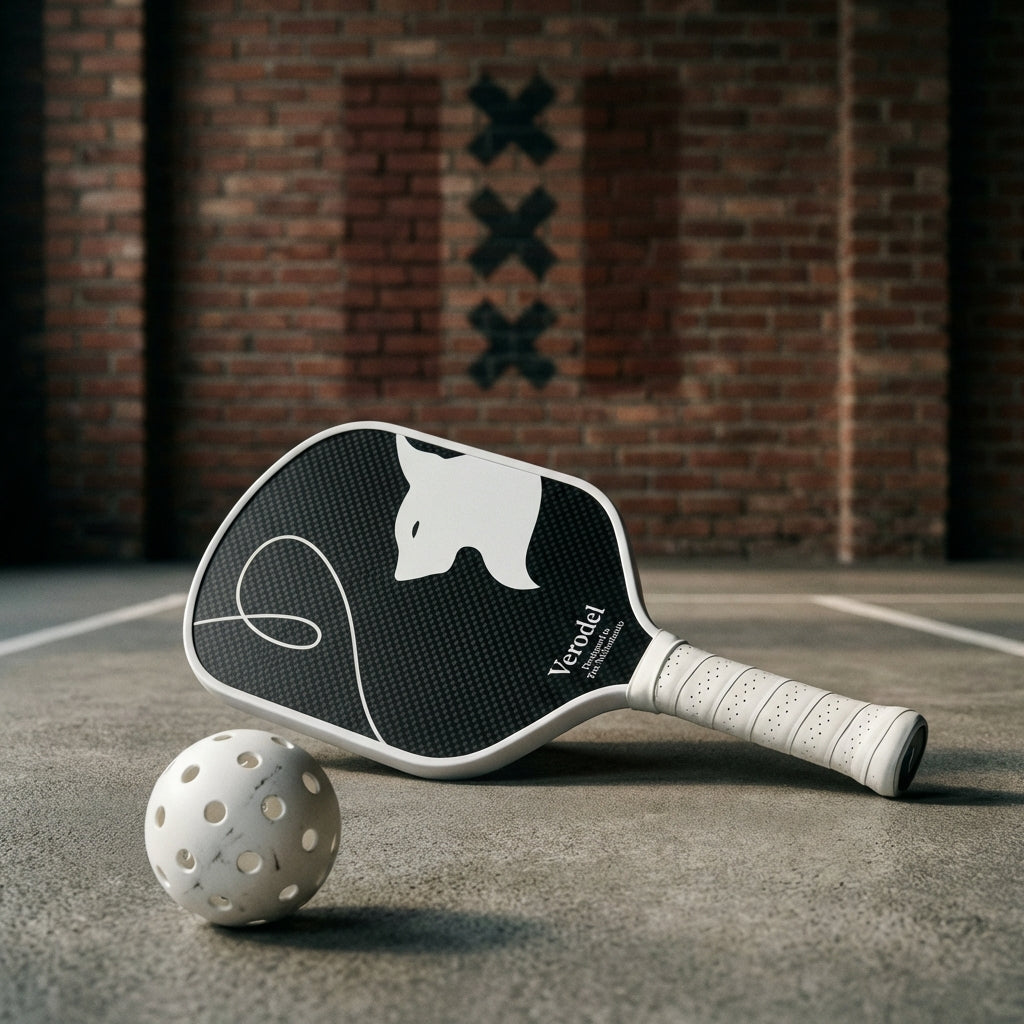 een pickleball paddle en bal in een pickleball amsterdam baan