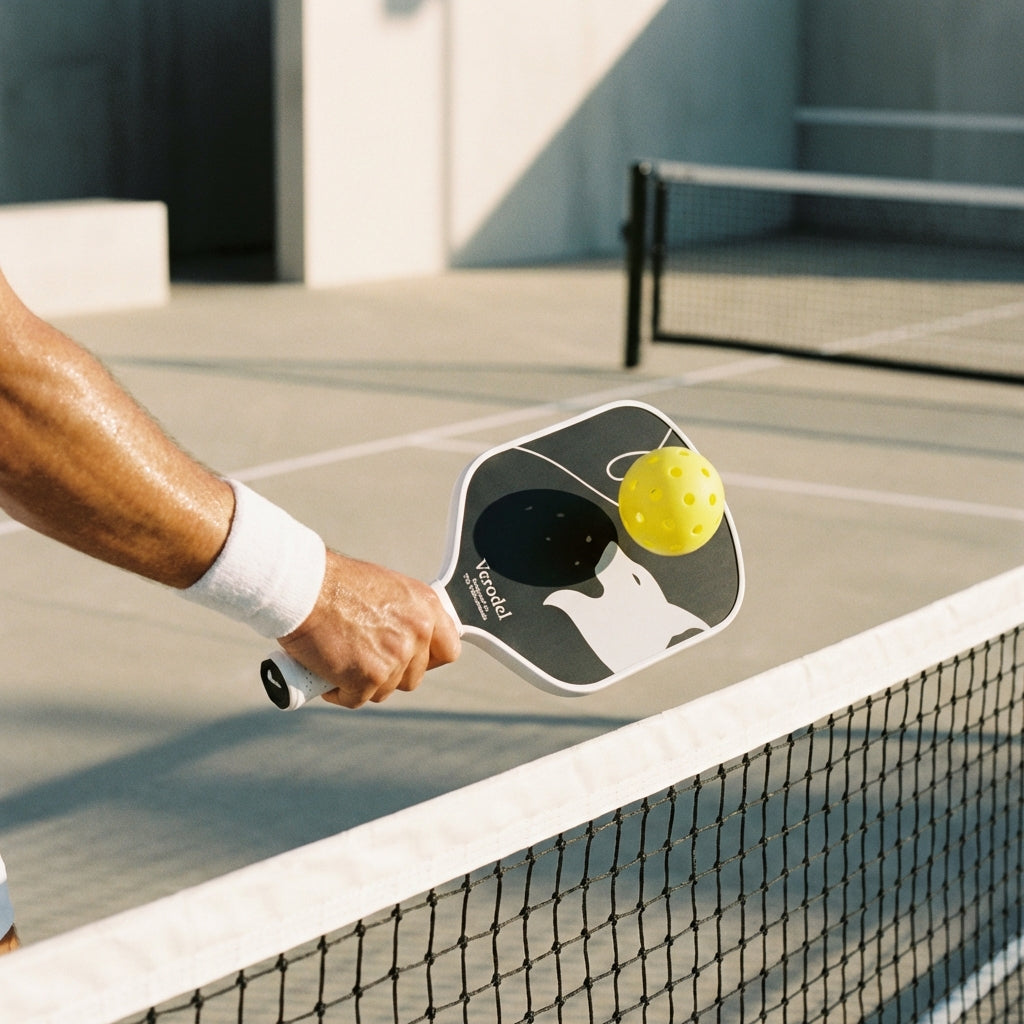 pickleball dink tijdens een pickleball wedstrijd