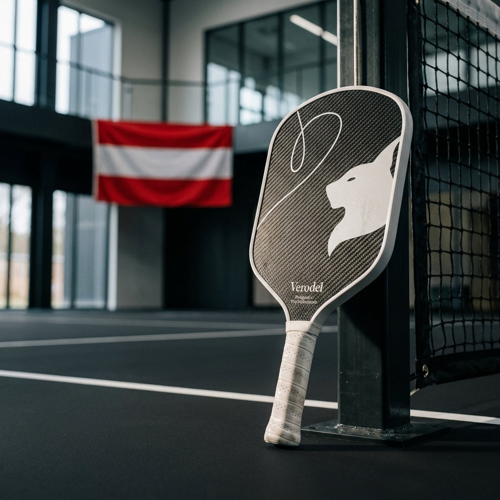 een pickleball paddle op een baan in eindhoven