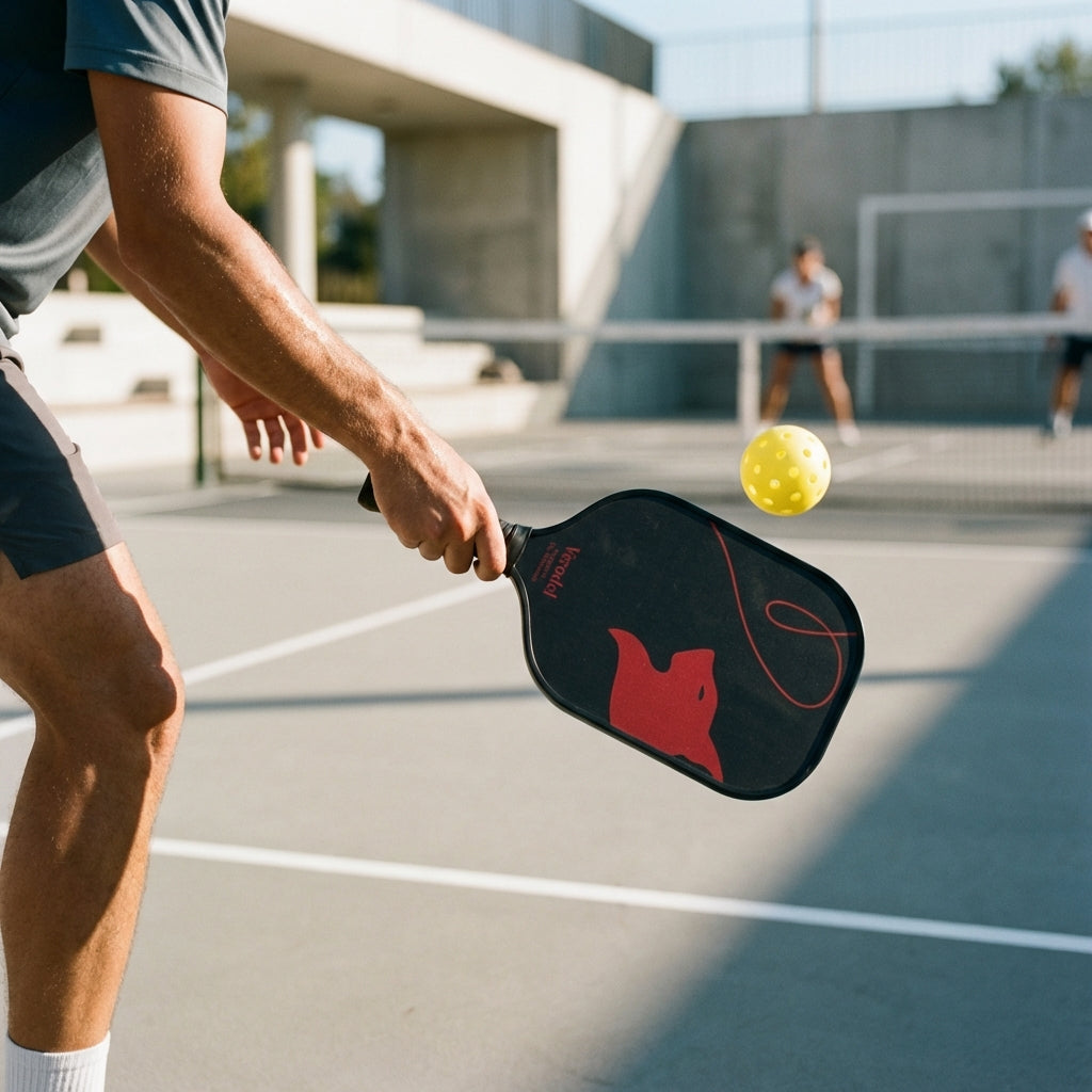 pickleball service tijdens een uitleg van de pickleball regels